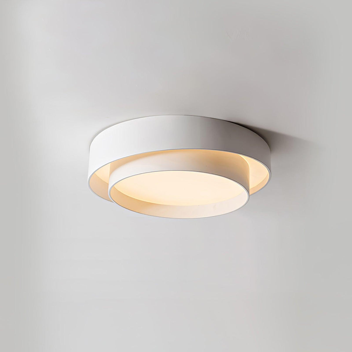 Modern Layered Drum Flush Mount Ceiling Light with Integrated LED for Living Room & Bedroom