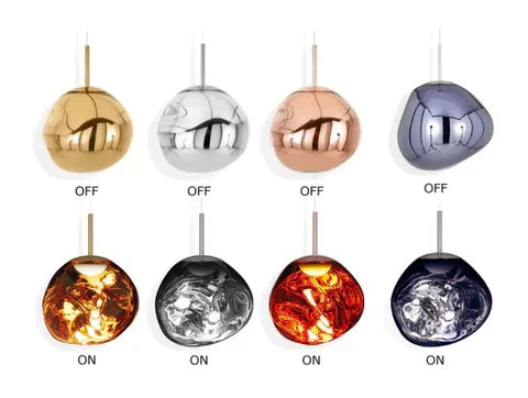 Molten Acrylic Hanging Light Fixture 15 in Warm Glow E27 Socket for Dining Room Kitchen Island Above Table Modern Sculptural Ceiling Lamp Or