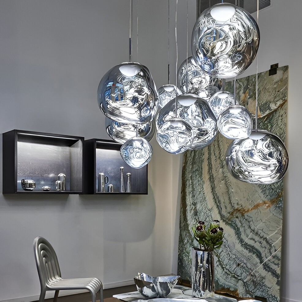 Unique Glass Drop Pendant Lighting Fixture