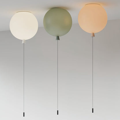 Kids Room Hanging Light Fixture with Pull Chain Switch – Playful Orb Shape Pendant Lamp for Nursery, Bedroom & Play Area – E27 Socket, Multi