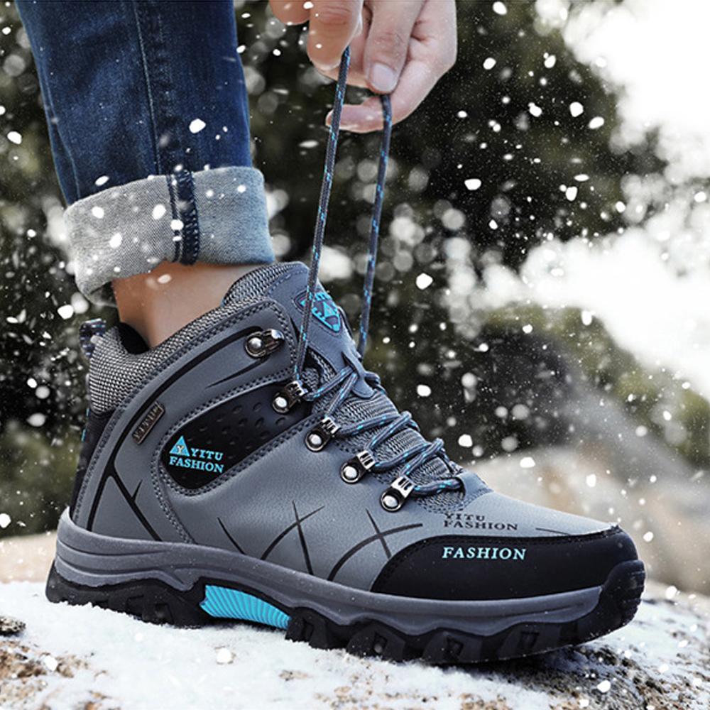 Men's Hiking Boots with Fleece Lining | Waterproof & Non-Slip for Ultimate Winter Comfort