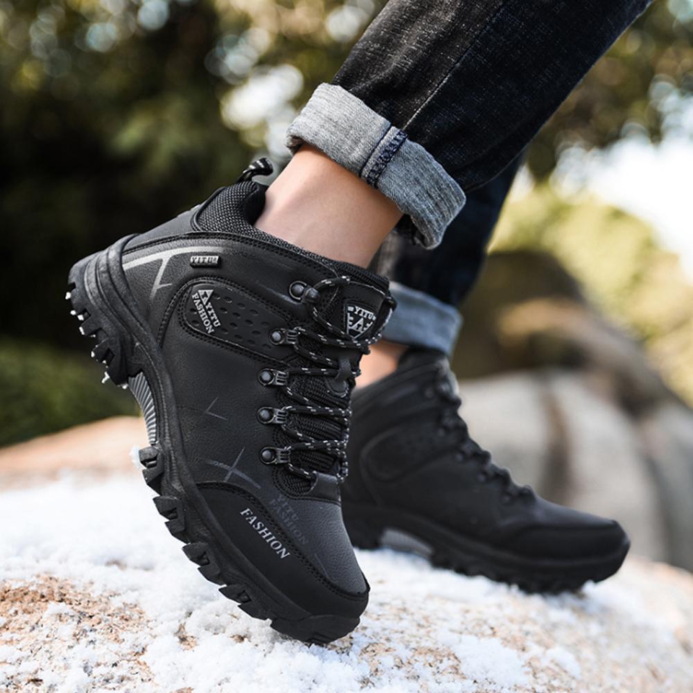 Men's Hiking Boots with Fleece Lining | Waterproof & Non-Slip for Ultimate Winter Comfort