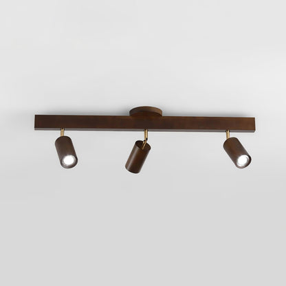 Plug-In LED Rail Light 16.5 Inch Wood Metal Warm White 3000K Adjustable Spotlights Ceiling Wall Mount Home Accent Fixture