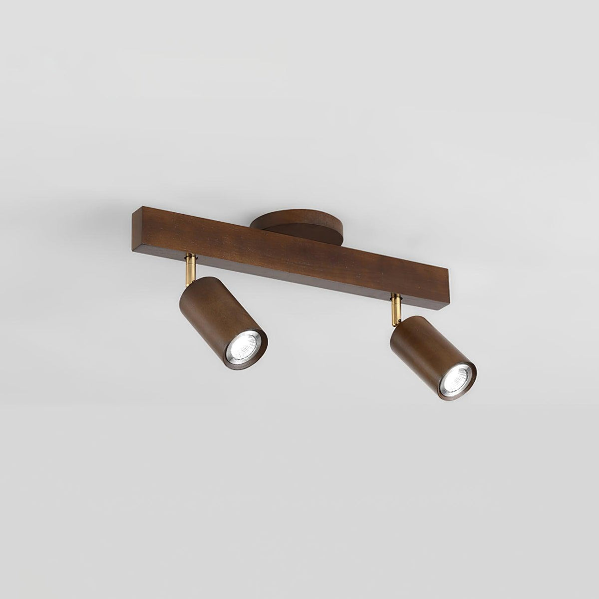 Track Lighting Fixture Wood Finish Adjustable Spotlights for Kitchen Living Room Hallway Bar Rail Ceiling Mount Directional Accent Lights