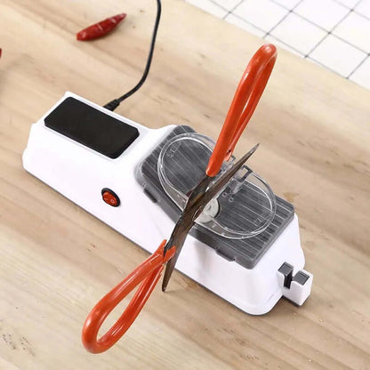 Electric Knife Sharpener Rechargeable USB Powered Kitchen Blade Tool for Chef Knives Scissors Cutlery Compact Cordless Sharpening System Non