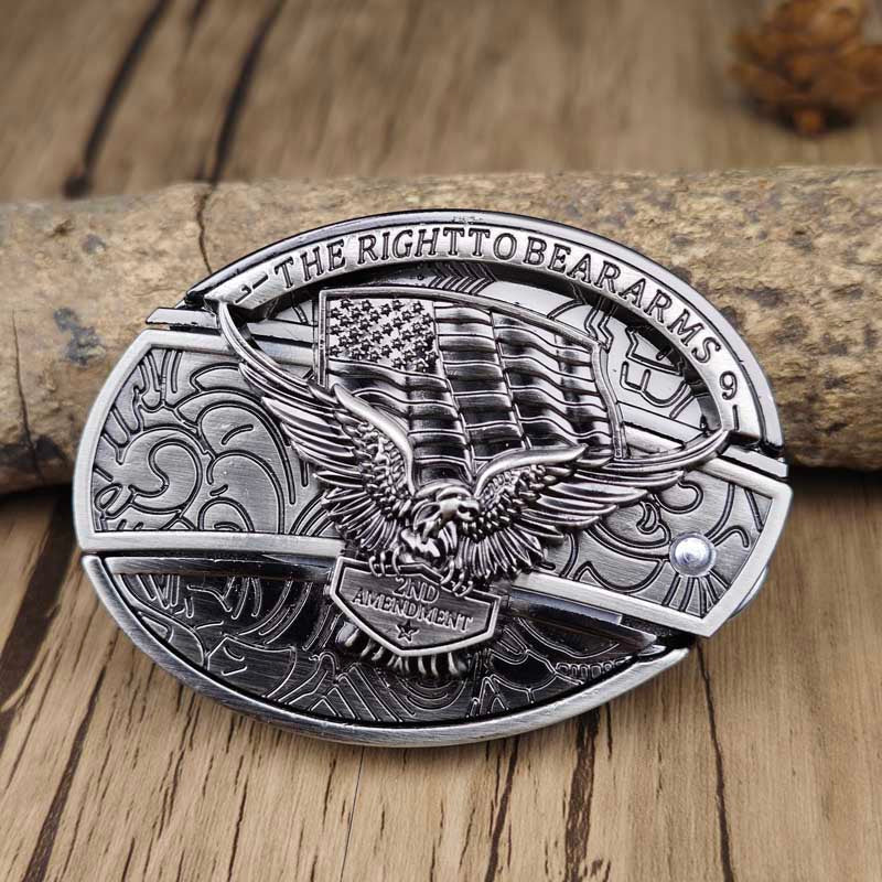 Western Accessory Clasp with Concealed Utility Feature for 1.5 in Straps | Decorative Zinc Alloy Hardware for Ranch, Rodeo & Everyday Wear