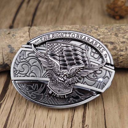 Western Accessory Clasp with Concealed Utility Feature for 1.5 in Straps | Decorative Zinc Alloy Hardware for Ranch, Rodeo & Everyday Wear