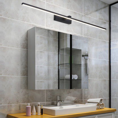 Hardwired LED Vanity Light Bar 16 in Aluminum Black for Bathroom Mirror Above Sink Modern Indoor Wall Sconce Fixture with Adjustable Color T