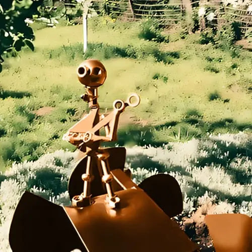 Musical Wind Spinner Stake Rustic Steel Rotating Weathervane for Yard Patio Balcony Garden 27.5 Inch Guitarist Drummer Outdoor Decor