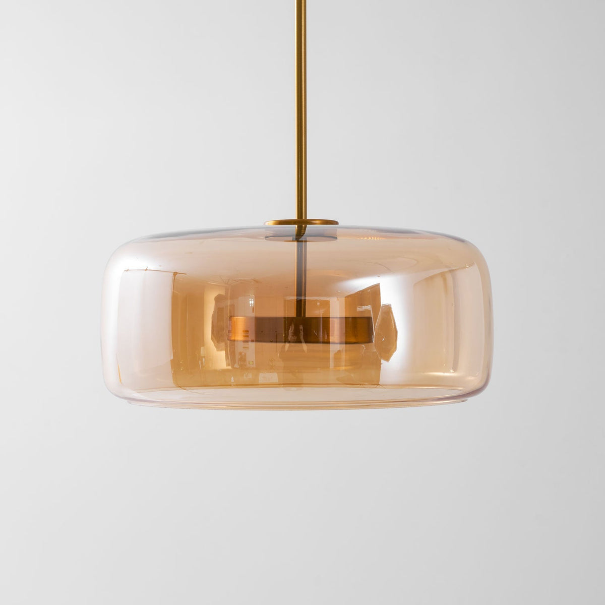 LED Drop Ceiling Lamp with Smoked Glass Shade for Dining Room & Island – Adjustable Cord, Integrated Bulb, Choice of Kelvin Tones