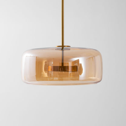 LED Drop Ceiling Lamp with Smoked Glass Shade for Dining Room & Island – Adjustable Cord, Integrated Bulb, Choice of Kelvin Tones