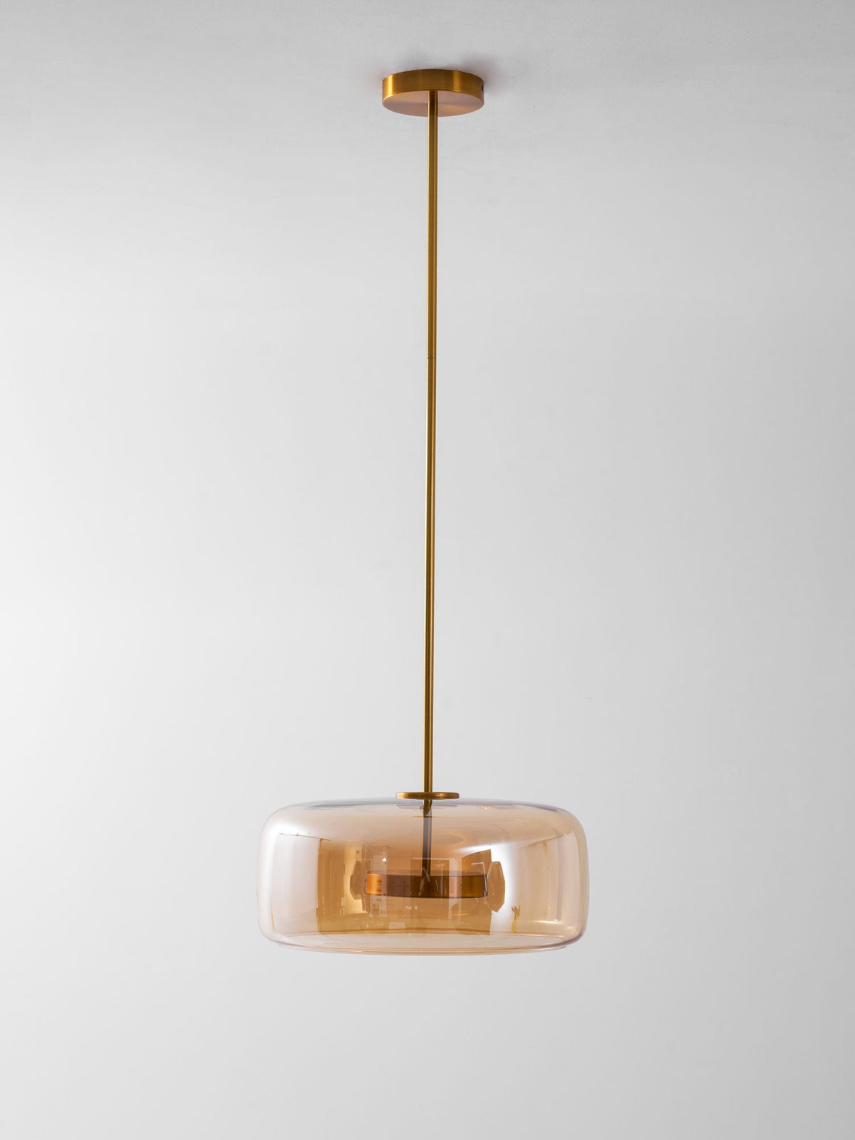 LED Drop Ceiling Lamp with Smoked Glass Shade for Dining Room & Island – Adjustable Cord, Integrated Bulb, Choice of Kelvin Tones