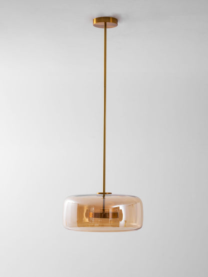 LED Drop Ceiling Lamp with Smoked Glass Shade for Dining Room & Island – Adjustable Cord, Integrated Bulb, Choice of Kelvin Tones