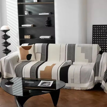 Metro Chenille Sofa Cover - Soft Chenille, Stylish Abstract Design