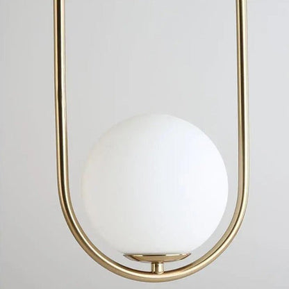 Glass Pendant Light with Metal Frame for Kitchen Island Dining Room Contemporary Ceiling Fixture Modern Hanging Lamp