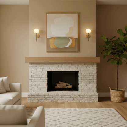 LED Wall Sconce with Alabaster Shade Brass Finish 12 in Indoor Accent Light for Bedroom Hallway Living Room Modern Floral Design E12 Base 15