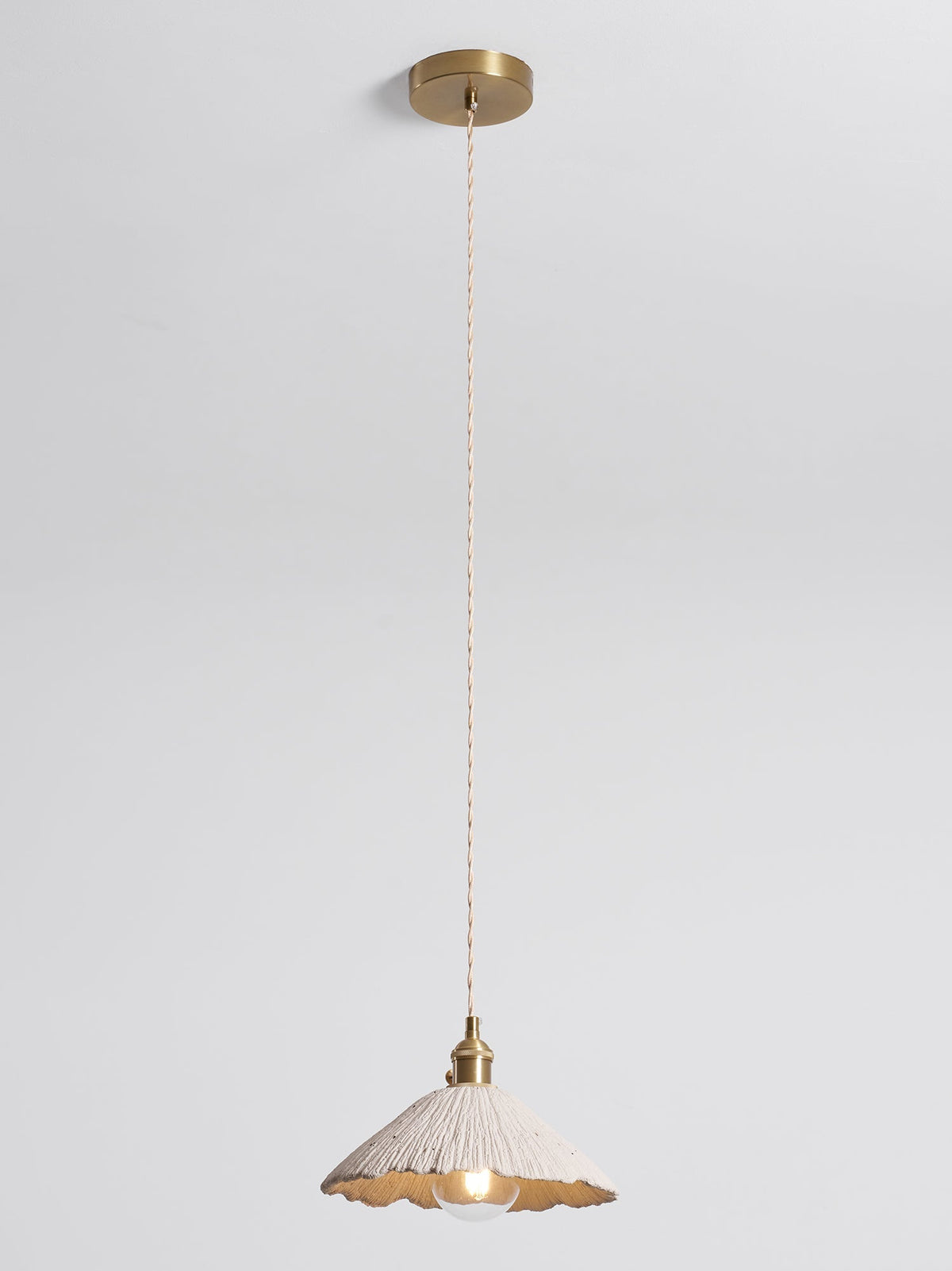 Industrial Concrete Hanging Light Fixture with Adjustable Cord for Kitchen Island Breakfast Bar Dining Area Counter Modern Gray Cement Suspe
