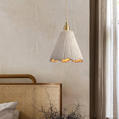 Industrial Concrete Hanging Light Fixture with Adjustable Cord for Kitchen Island Breakfast Bar Dining Area Counter Modern Gray Cement Suspe
