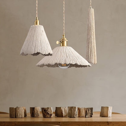Industrial Concrete Hanging Light Fixture with Adjustable Cord for Kitchen Island Breakfast Bar Dining Area Counter Modern Gray Cement Suspe