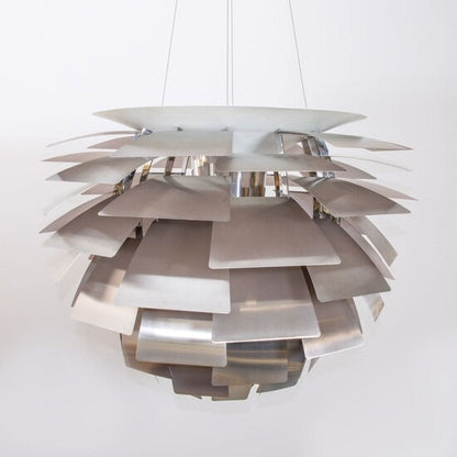 Layered Metal Fixture 19 in Wide Warm White E27 Socket Adjustable Height Kitchen Island Dining Room Cord Suspended Overhead Lighting Texture