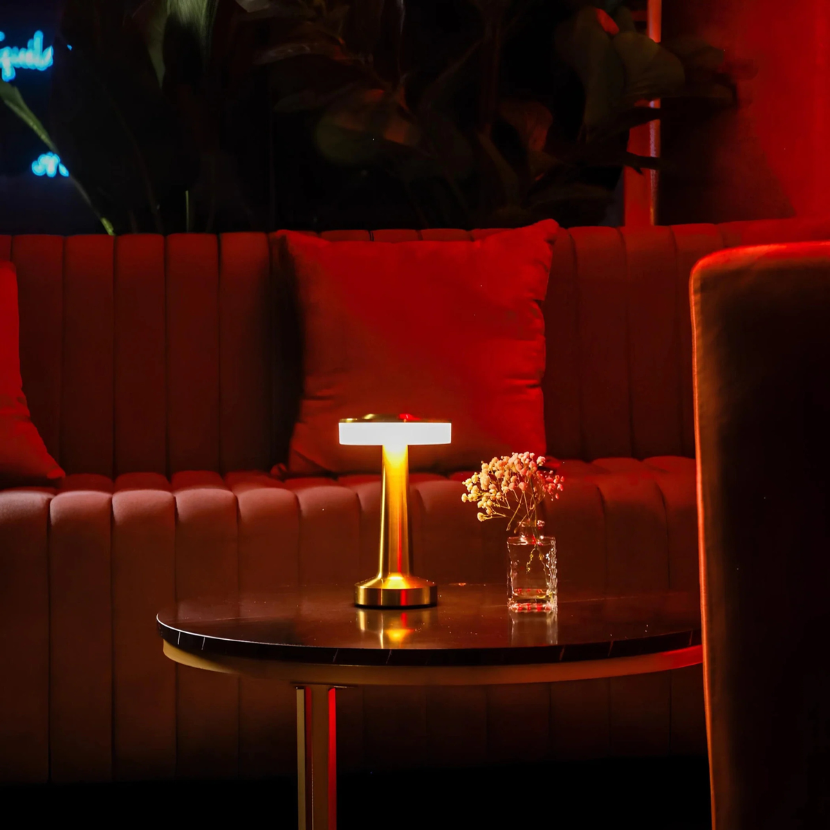 Mid-Century Modern Cordless LED Touch Lamp with Adjustable Brightness | Stylish Lighting for Any Space