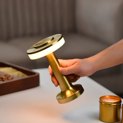 Mid-Century Modern Cordless LED Touch Lamp with Adjustable Brightness | Stylish Lighting for Any Space