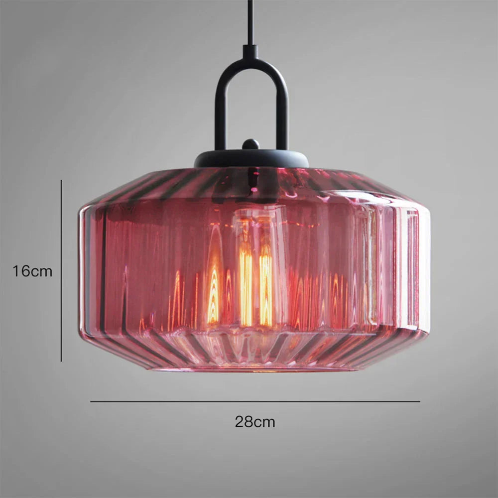 Handblown Glass Pendant Light Fixture 11 Inch Diameter for Kitchen Dining Room Hallway Living Room Bedroom LED Ceiling Light