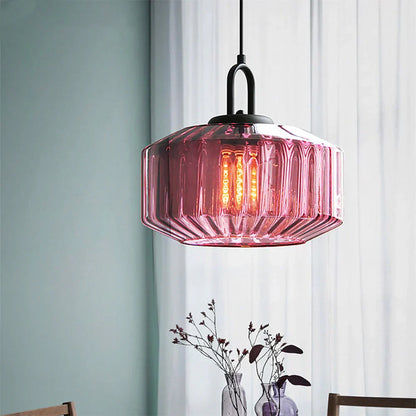 Handblown Glass Pendant Light Fixture 11 Inch Diameter for Kitchen Dining Room Hallway Living Room Bedroom LED Ceiling Light