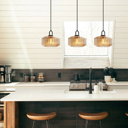 Handblown Glass Pendant Light Fixture 11 Inch Diameter for Kitchen Dining Room Hallway Living Room Bedroom LED Ceiling Light
