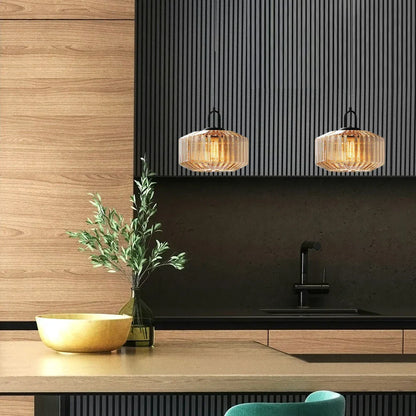 Handblown Glass Pendant Light Fixture 11 Inch Diameter for Kitchen Dining Room Hallway Living Room Bedroom LED Ceiling Light