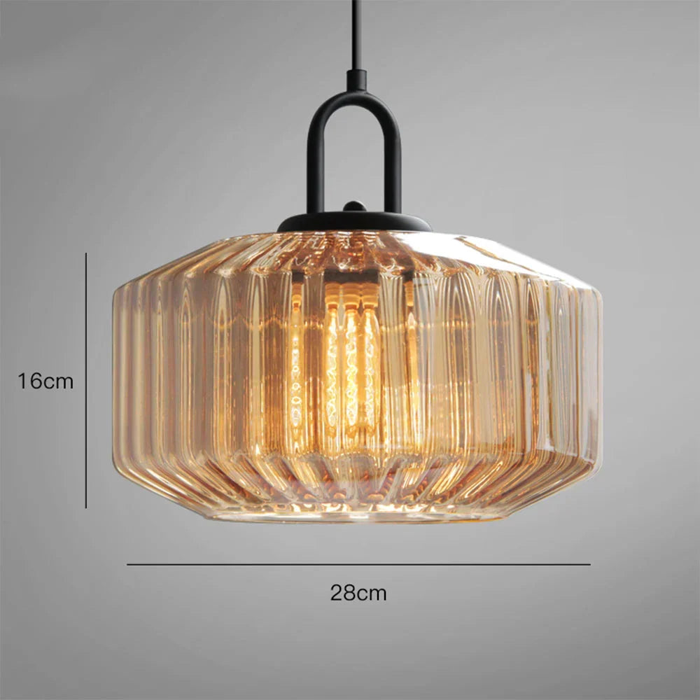 Handblown Glass Pendant Light Fixture 11 Inch Diameter for Kitchen Dining Room Hallway Living Room Bedroom LED Ceiling Light