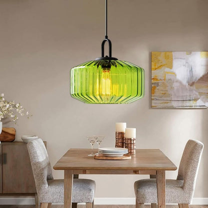 Handblown Glass Pendant Light Fixture 11 Inch Diameter for Kitchen Dining Room Hallway Living Room Bedroom LED Ceiling Light