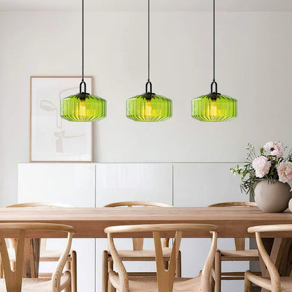 Handblown Glass Pendant Light Fixture 11 Inch Diameter for Kitchen Dining Room Hallway Living Room Bedroom LED Ceiling Light