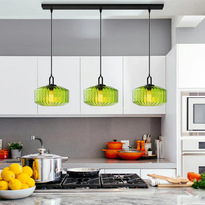 Handblown Glass Pendant Light Fixture 11 Inch Diameter for Kitchen Dining Room Hallway Living Room Bedroom LED Ceiling Light