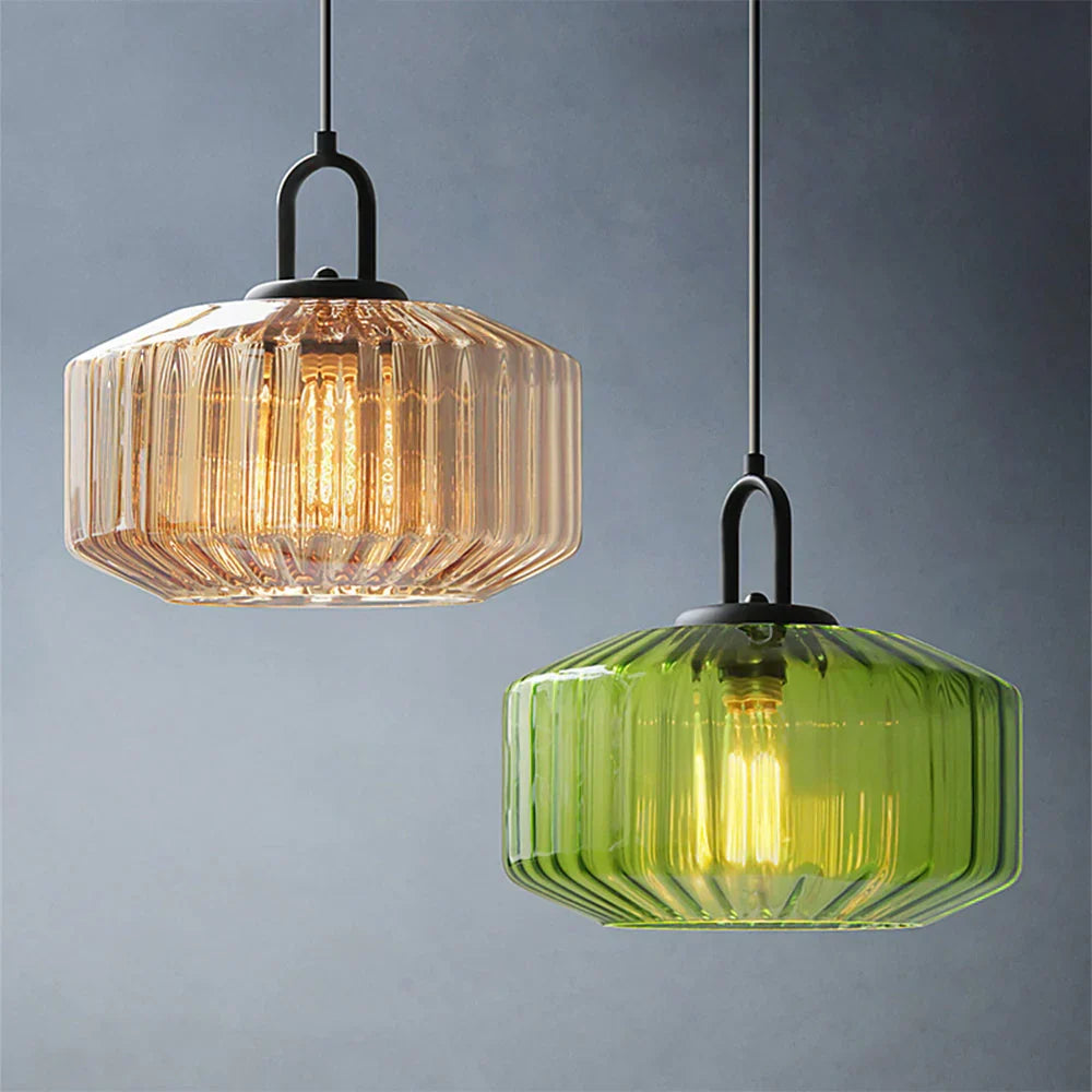 Handblown Glass Pendant Light Fixture 11 Inch Diameter for Kitchen Dining Room Hallway Living Room Bedroom LED Ceiling Light