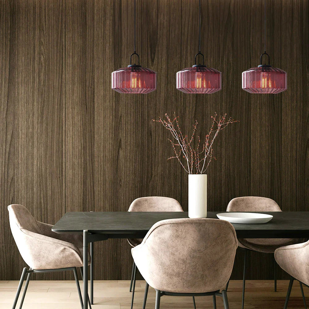 Handblown Glass Pendant Light Fixture 11 Inch Diameter for Kitchen Dining Room Hallway Living Room Bedroom LED Ceiling Light