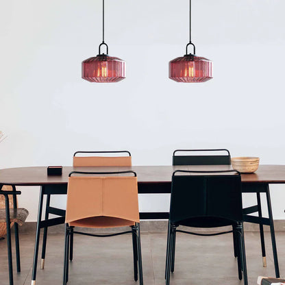 Handblown Glass Pendant Light Fixture 11 Inch Diameter for Kitchen Dining Room Hallway Living Room Bedroom LED Ceiling Light