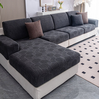 Sable Sofa Cover - Water-Resistant Jacquard, Pet-Friendly Couch Slipcover