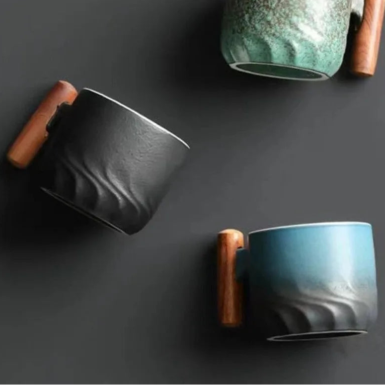 Milano Ceramic Mug with Retro Gradient Glaze, Durable Painted Coffee Cup, 2x3 Inch