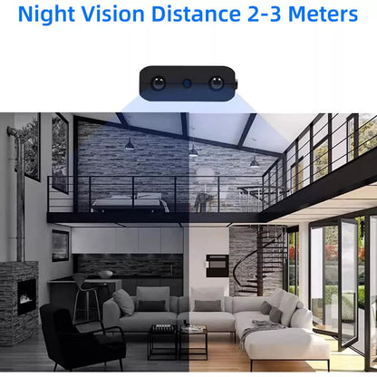Compact WiFi Security Camera 1080p HD Motion Detection Night Vision Remote Monitor for Home Nursery Pet Surveillance Indoor Covert Recording