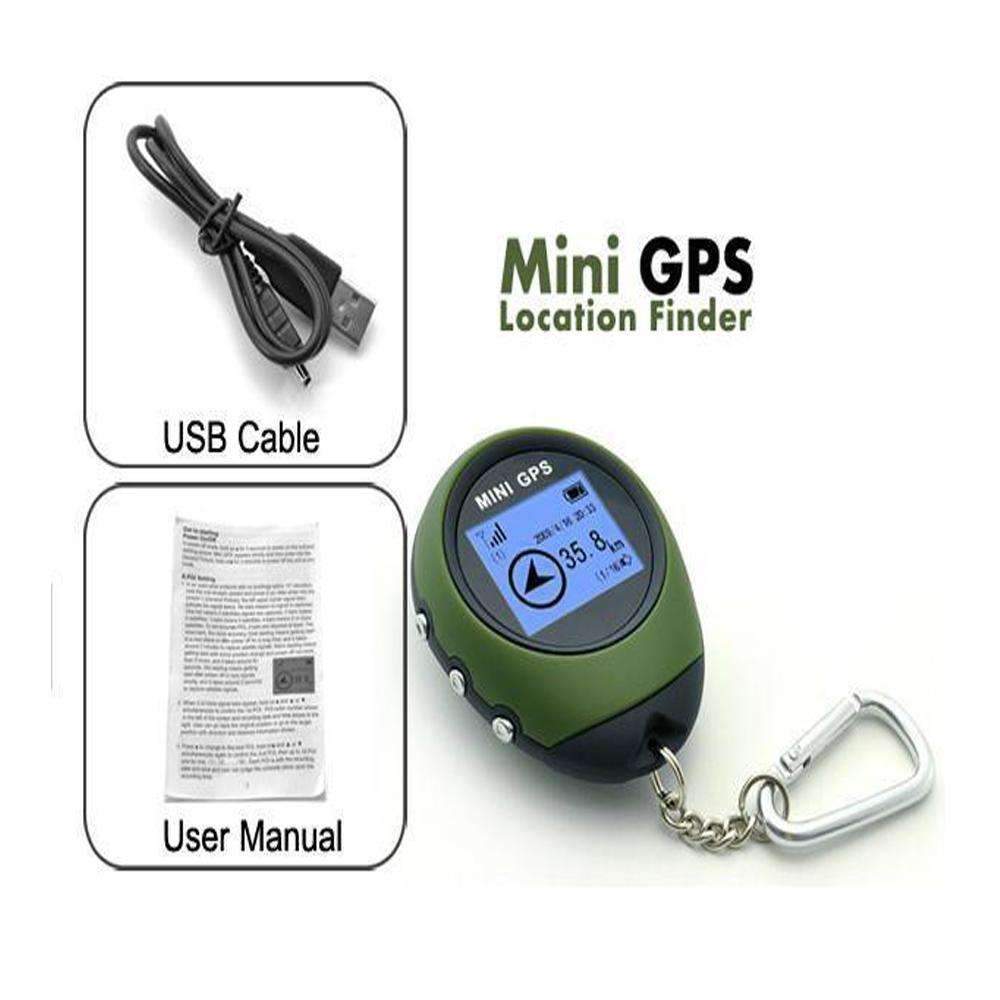 Mini GPS Tracker | Portable Keychain Navigation Device with Distance Logging | Essential Tool for Outdoor Adventures