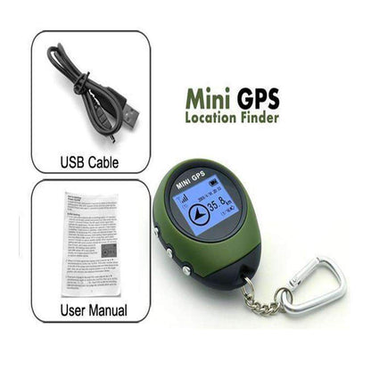 Mini GPS Tracker | Portable Keychain Navigation Device with Distance Logging | Essential Tool for Outdoor Adventures