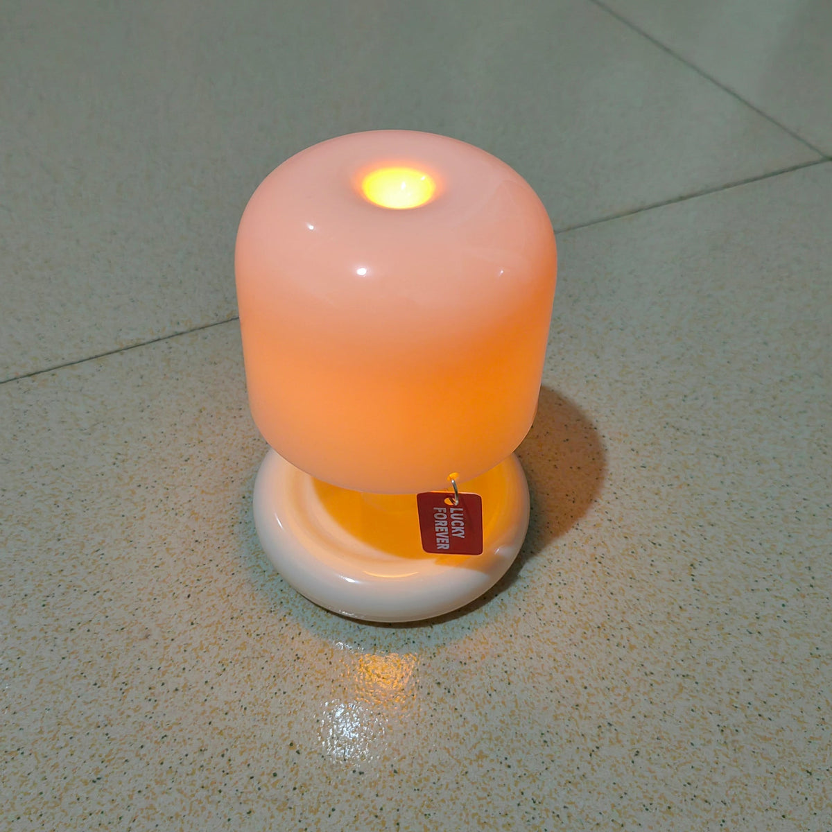 LED Nightstand Light 4 in Tall Acrylic Minimalist Desk Lamp Warm Glow USB Charging Port Bedside Reading Light Space-Saving Modern Decor