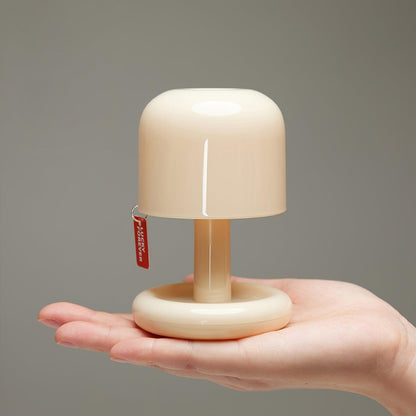 LED Nightstand Light 4 in Tall Acrylic Minimalist Desk Lamp Warm Glow USB Charging Port Bedside Reading Light Space-Saving Modern Decor