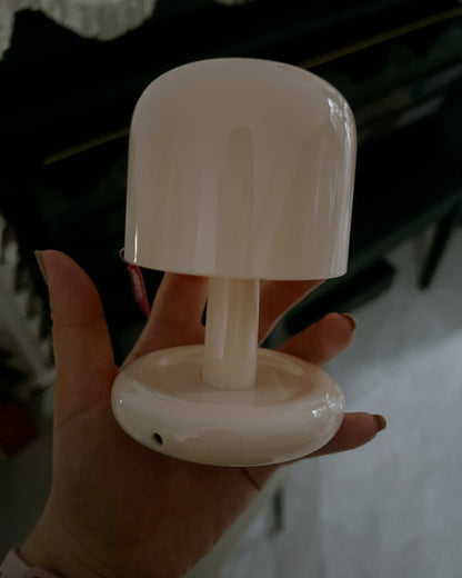 LED Nightstand Light 4 in Tall Acrylic Minimalist Desk Lamp Warm Glow USB Charging Port Bedside Reading Light Space-Saving Modern Decor