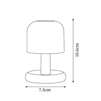LED Nightstand Light 4 in Tall Acrylic Minimalist Desk Lamp Warm Glow USB Charging Port Bedside Reading Light Space-Saving Modern Decor