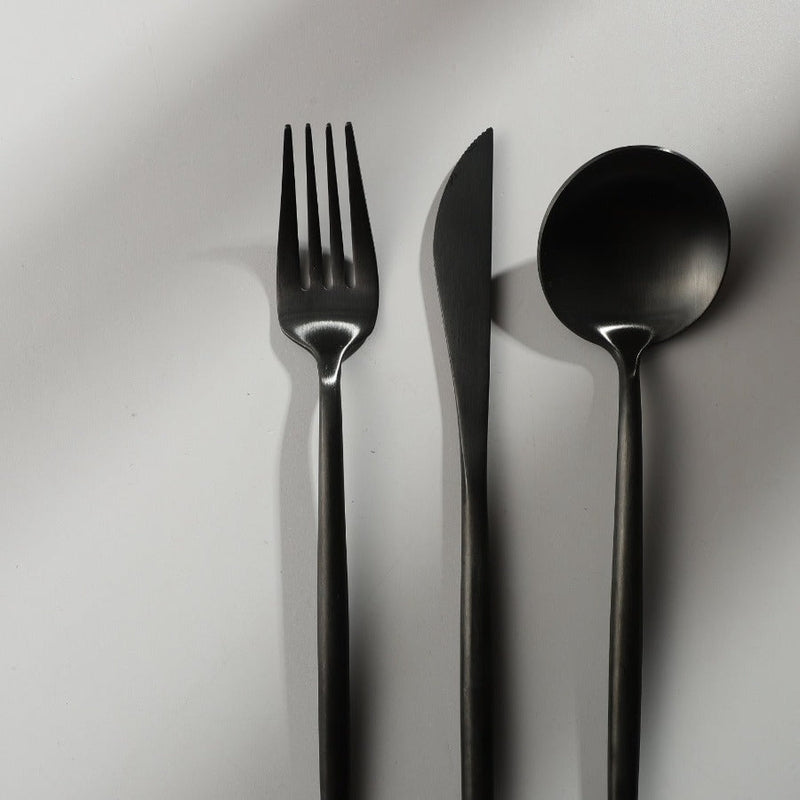 Stainless Steel Flatware Set – Matte Finish 5-Piece Place Settings for Everyday & Formal Dining