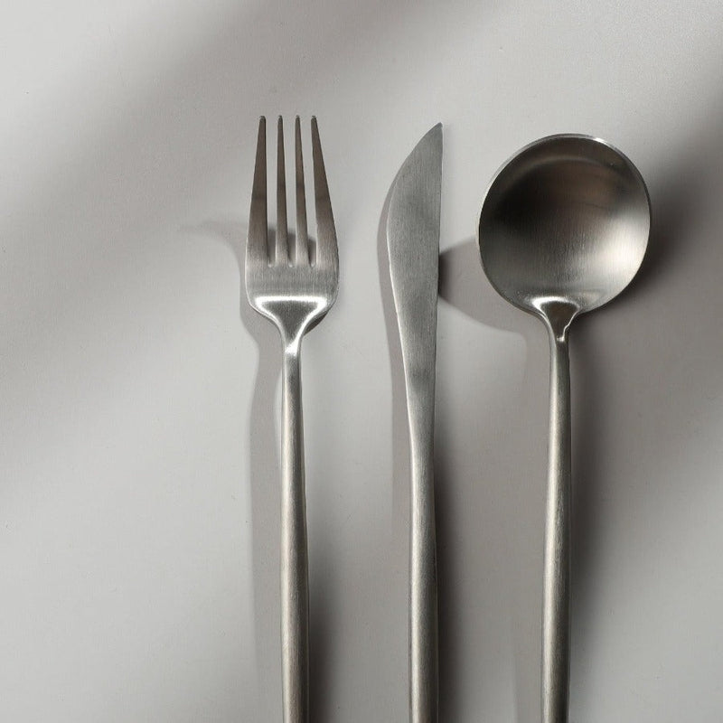 Stainless Steel Flatware Set – Matte Finish 5-Piece Place Settings for Everyday & Formal Dining