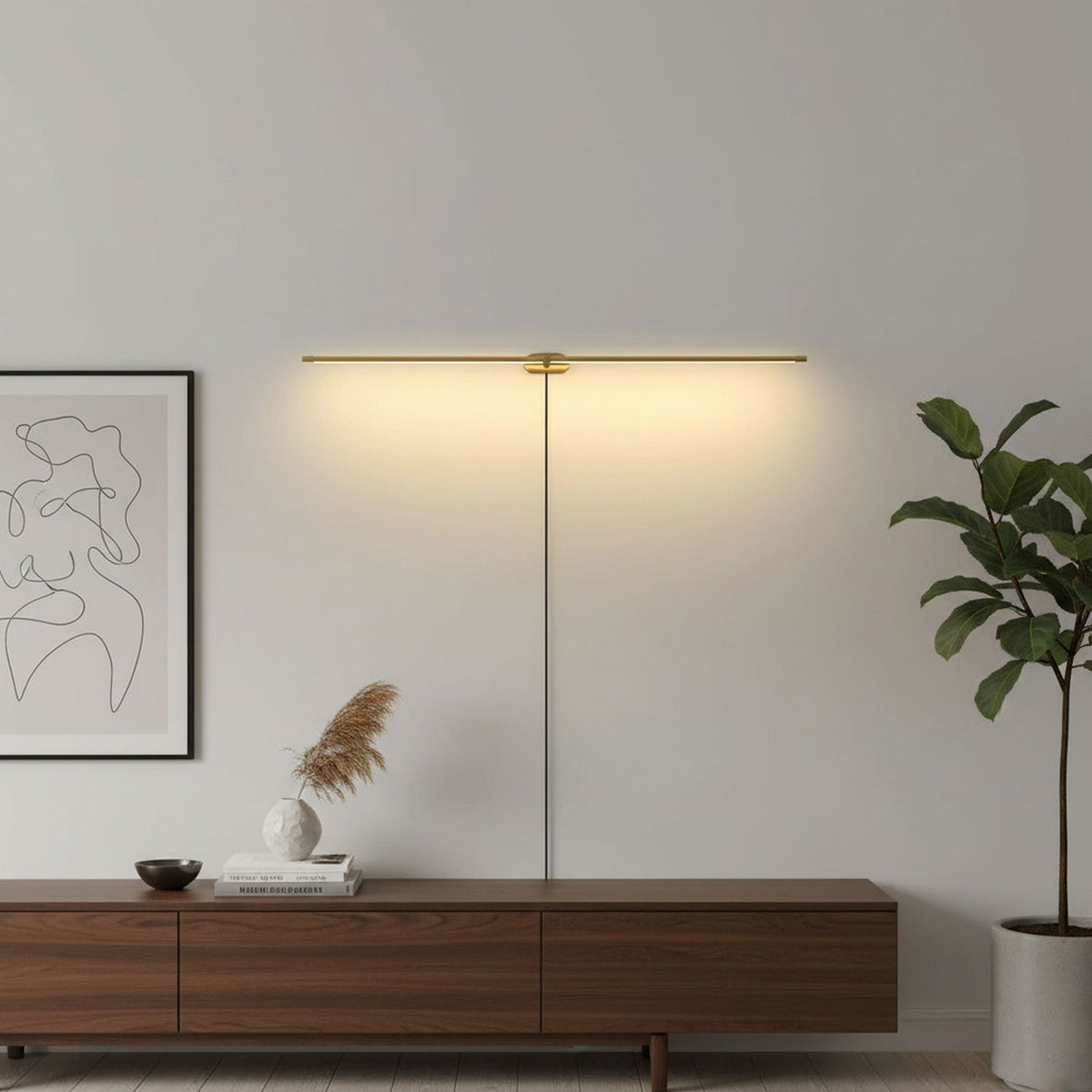 Bathroom Vanity Mirror Light Bar 27 in Metal Wall Mount LED Fixture Dimmable Warm Neutral Cool White for Makeup Bath Cabinet