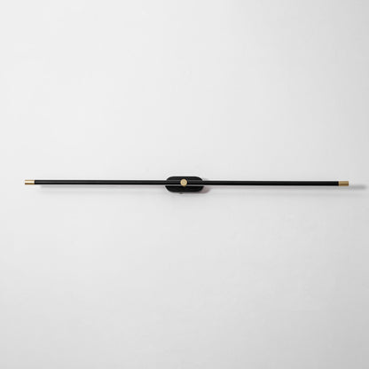 LED Bathroom Mirror Light 27 in Rechargeable Dimmable Wall Sconce Black Gold Wireless Touch Control Vanity Fixture for Powder Room